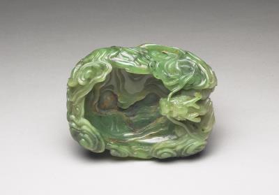 图片[3]-Jade water holder with coiling dragon pattern, Qing dynasty (1644-1911)-China Archive